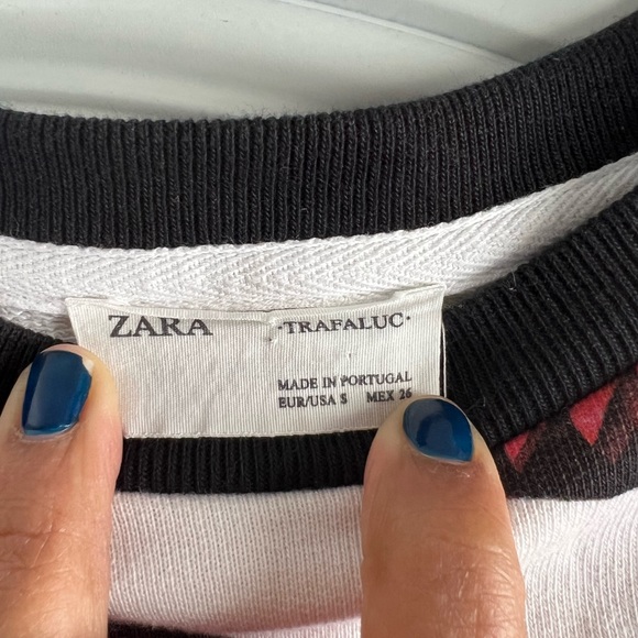 Zara women’s floral print sweatshirt size small - Picture 4 of 6